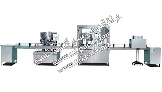 خط غسيل العبوات و تعبئة العبوات وقفل غطاء العبوات وشرنكة ليبل شيرنك وقفل عنق العبوات بالالمونيوم فويل اندكشن سيل موديل ام توباك 405 شركة المهندس منسي للتغليف الحديث